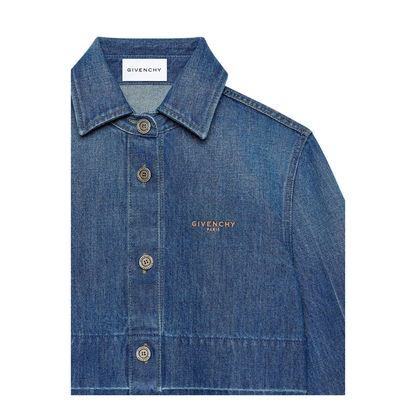 Shirt in Medium Blue Denim - Image 4