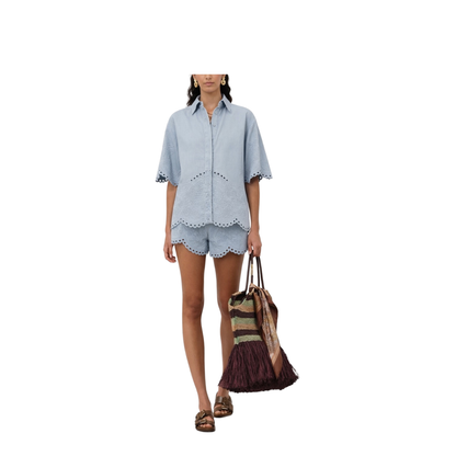 Daylight Embroidered Denim Shirt - Image 2