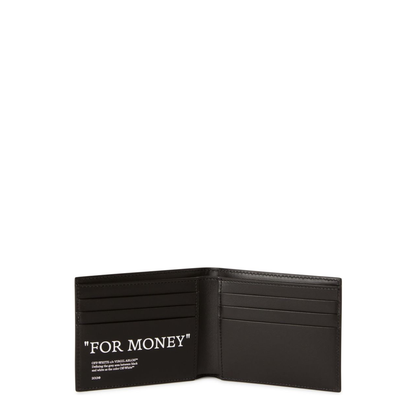 Quote Bifold Wallet in Black - Image 3