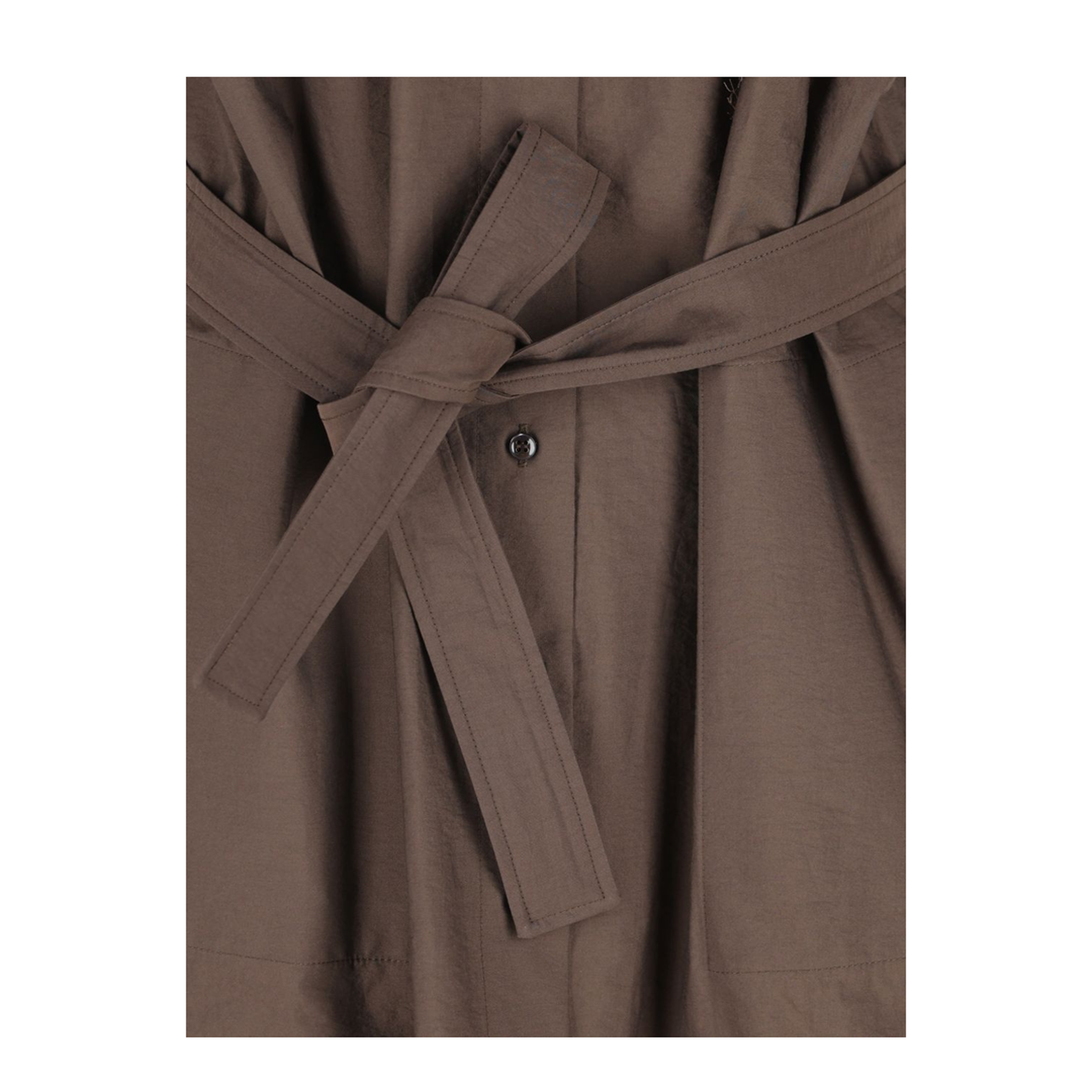 Cotton Long Dress - Brown - Image 2