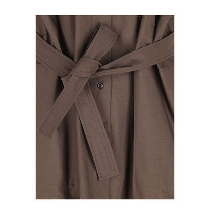 Cotton Long Dress - Brown - Image 2