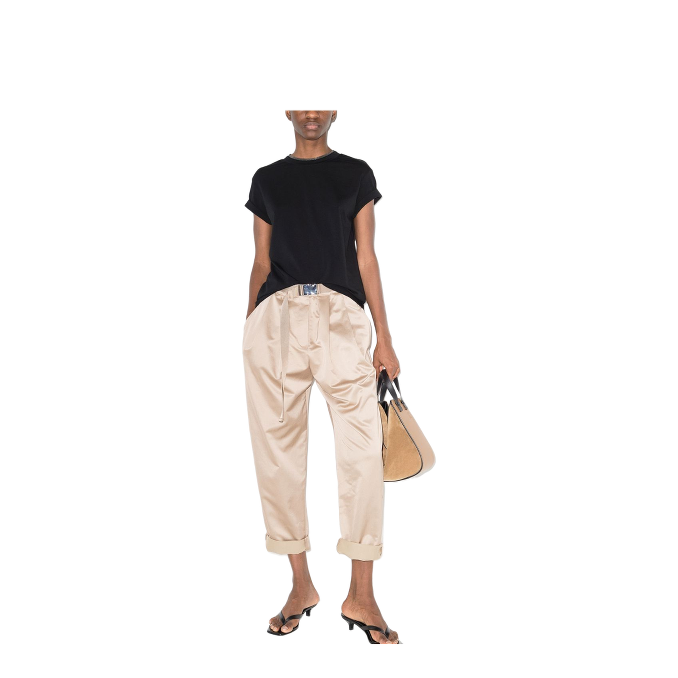 Monili-Detailed Cotton T-Shirt - Image 3