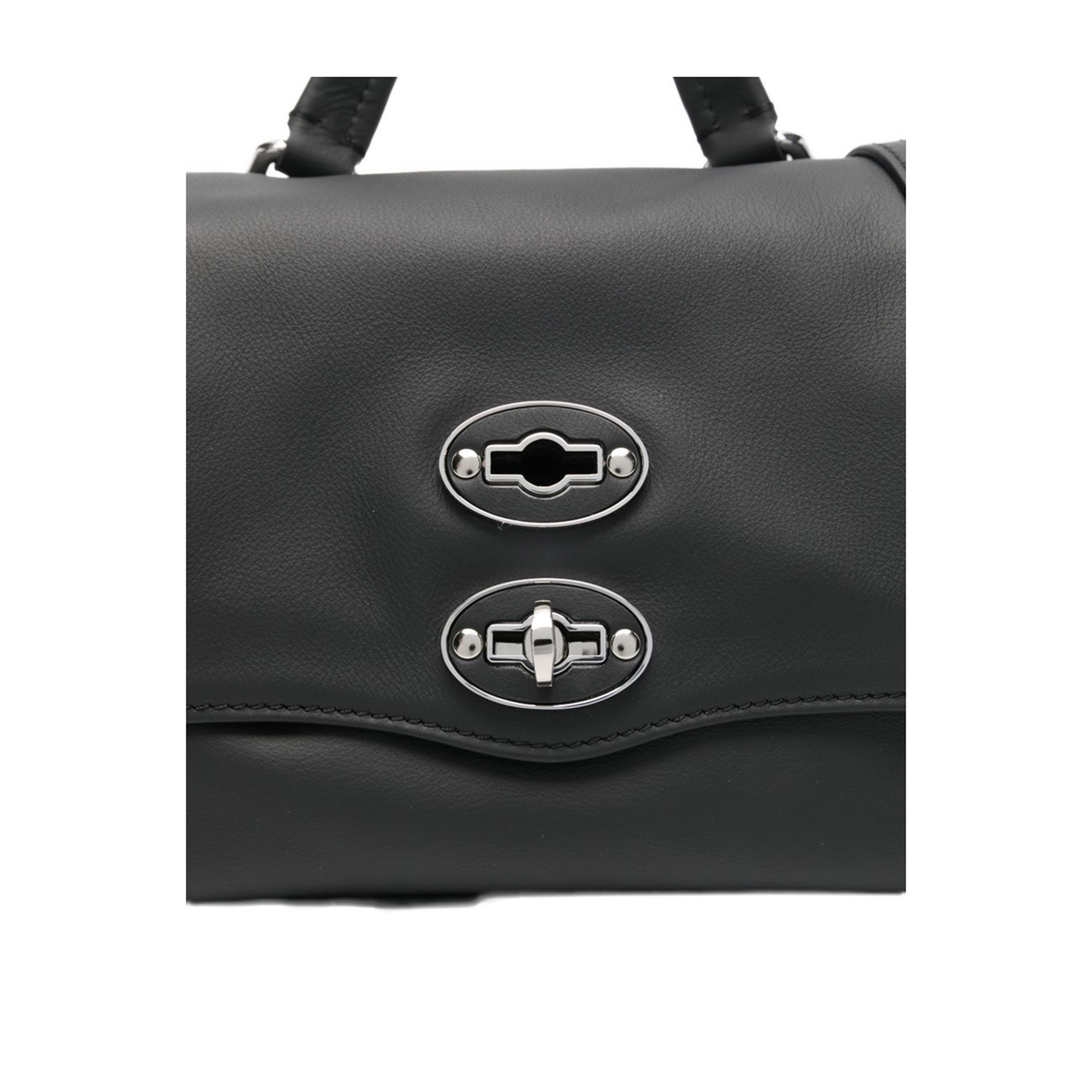 Postina Calfskin Messenger Bag - Black Nero - Image 2