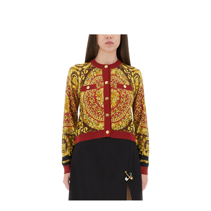 Baroque Silk Knit Cardigan - Image 1