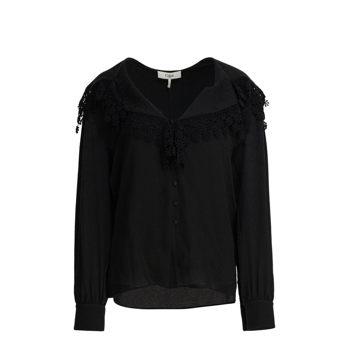 Blouse With Lace Collar - Image 1
