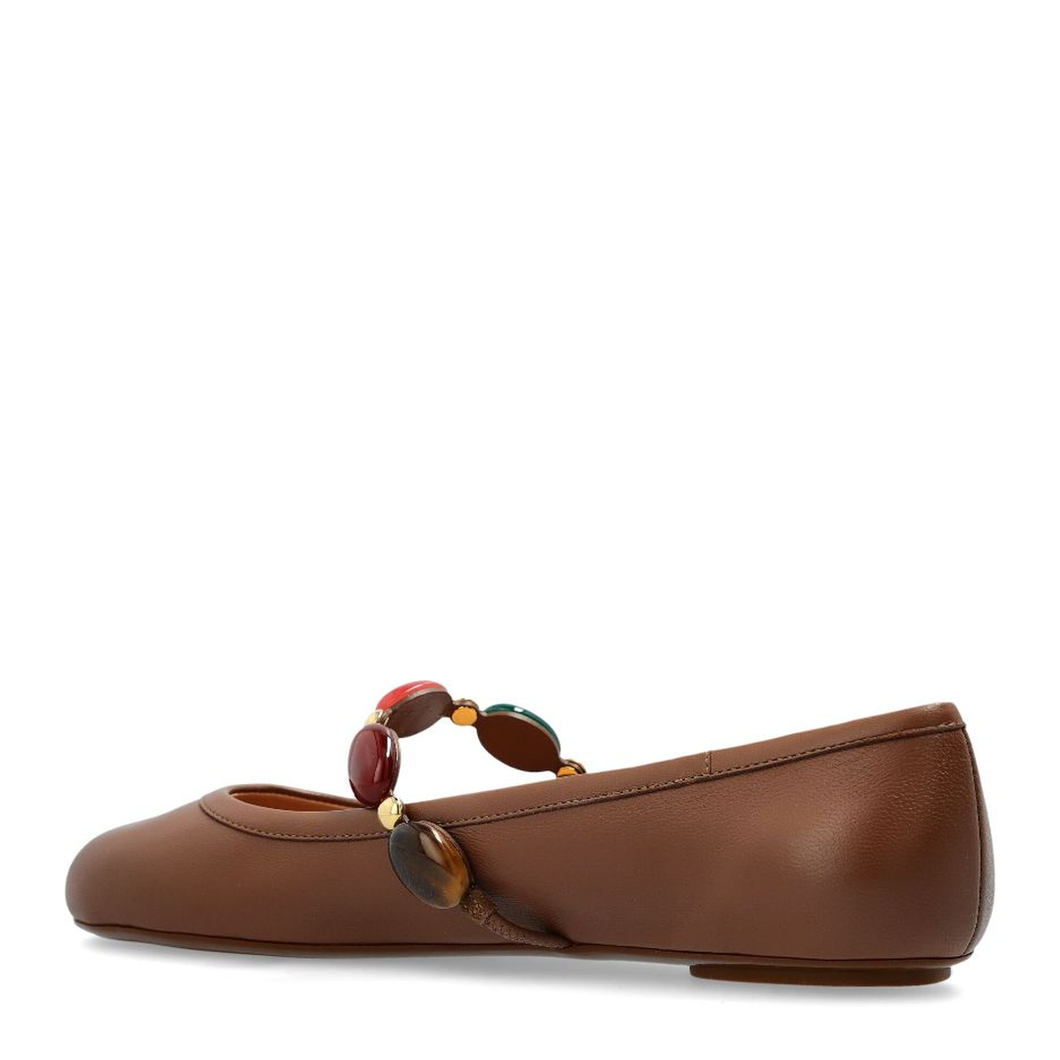 Flat Shoes Leather Brown - Image 5