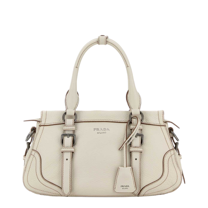 Large Leather Handbag - Off-White - Image 1