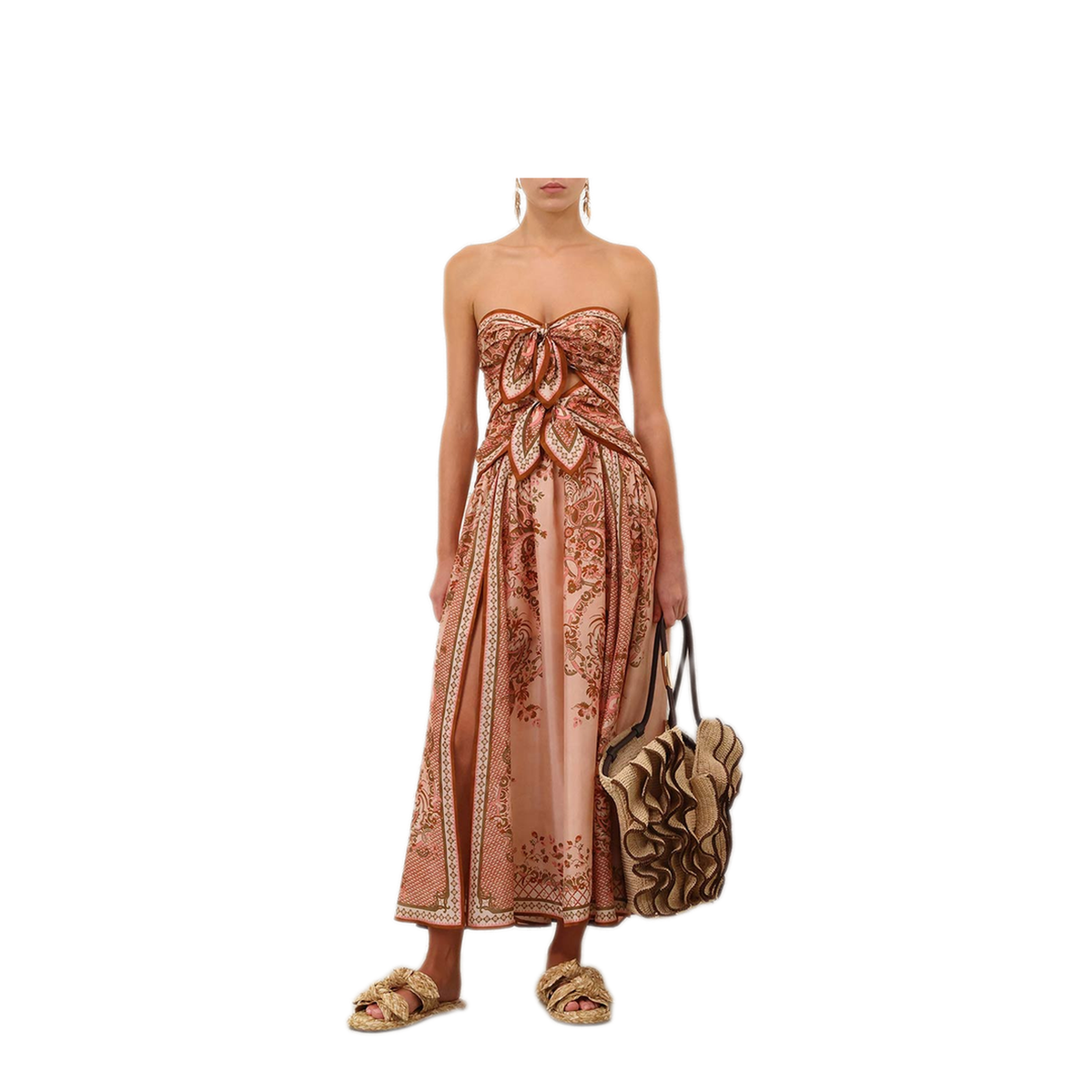 Aster Scarf Print Midi Dress - Image 2