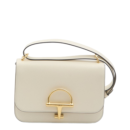Siena Small Leather Shoulder Bag Ivory - Image 1