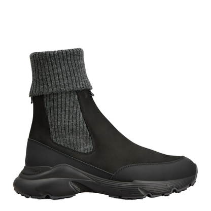 Chelsea Boots in Nubuck and Knit - Image 1