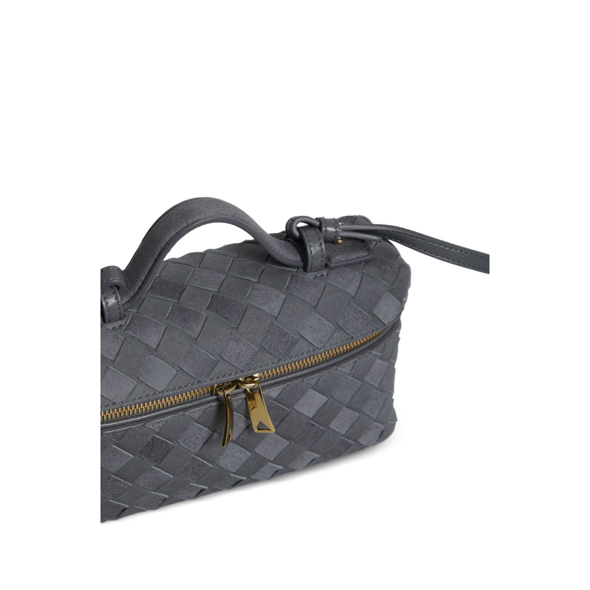 Bang Bang One Size Lambskin Vanity Case - Cloudy Indigo/Gravel - Image 4