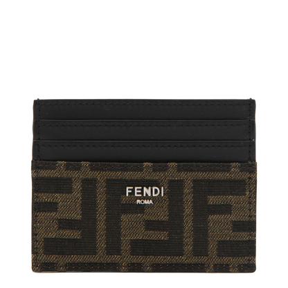 FF Jacquard Card Holder Leather Brown - Image 1