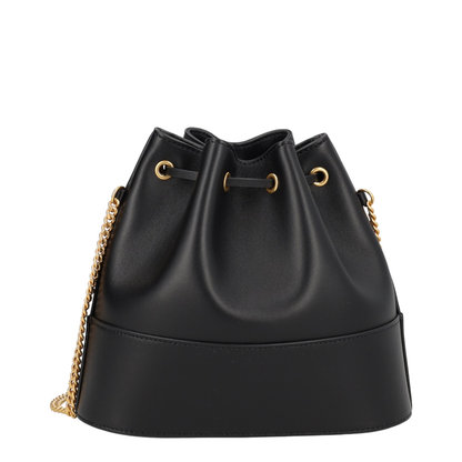 VLogo Signature Mini Nappa Leather Bucket Bag - Black - Image 2