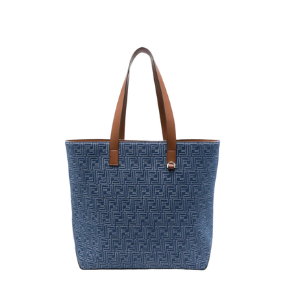 FF Medium Canvas Tote Bags - Navy Blue - Image 5