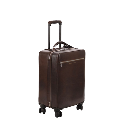 Burnished Calfskin Suitcase in Burgundy - Image 4