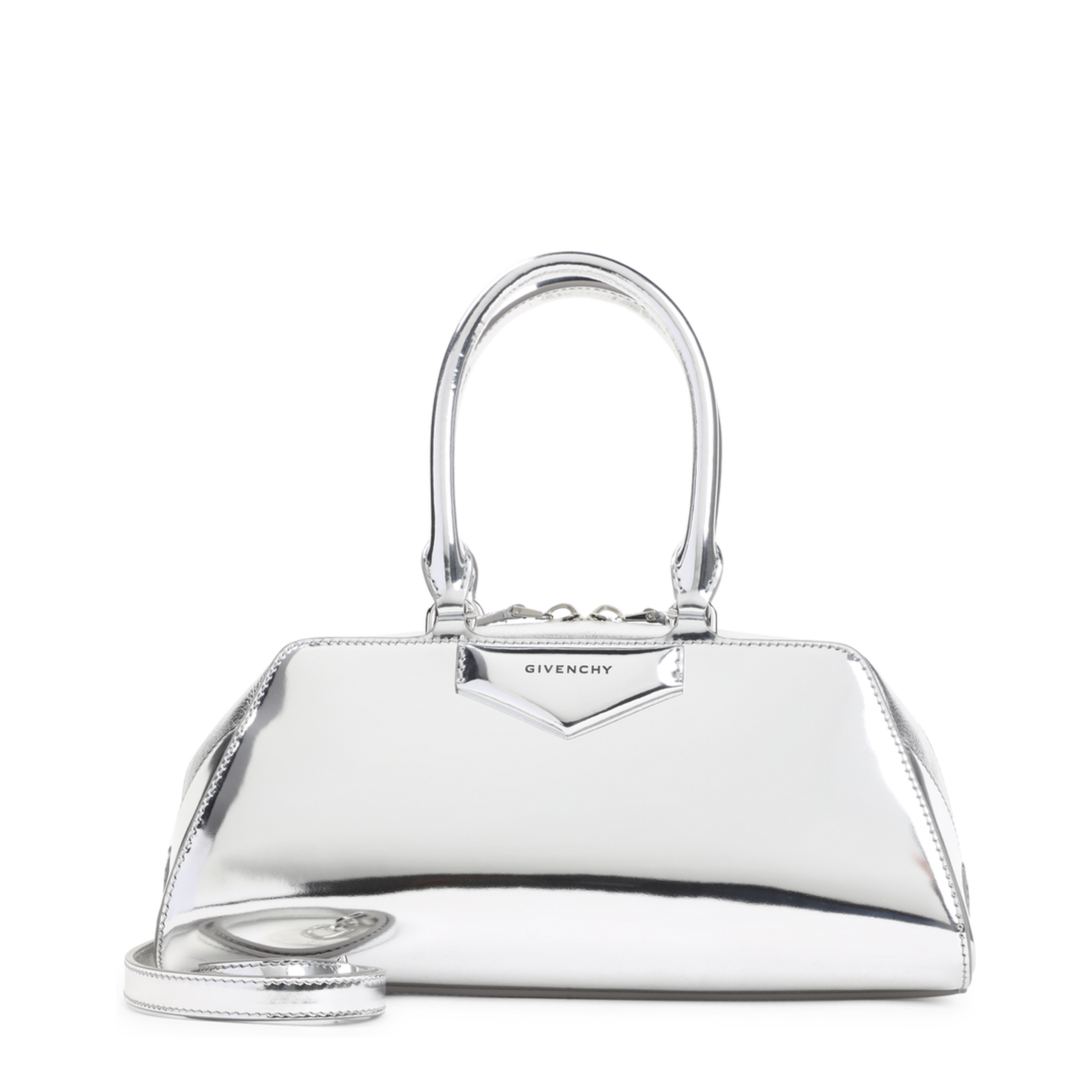 Small Antigona East-West Bag in Laminated Leather - Image 4