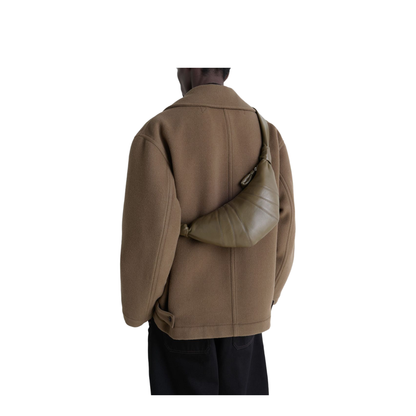 Croissant Small Leather Shoulder Bag - Image 4