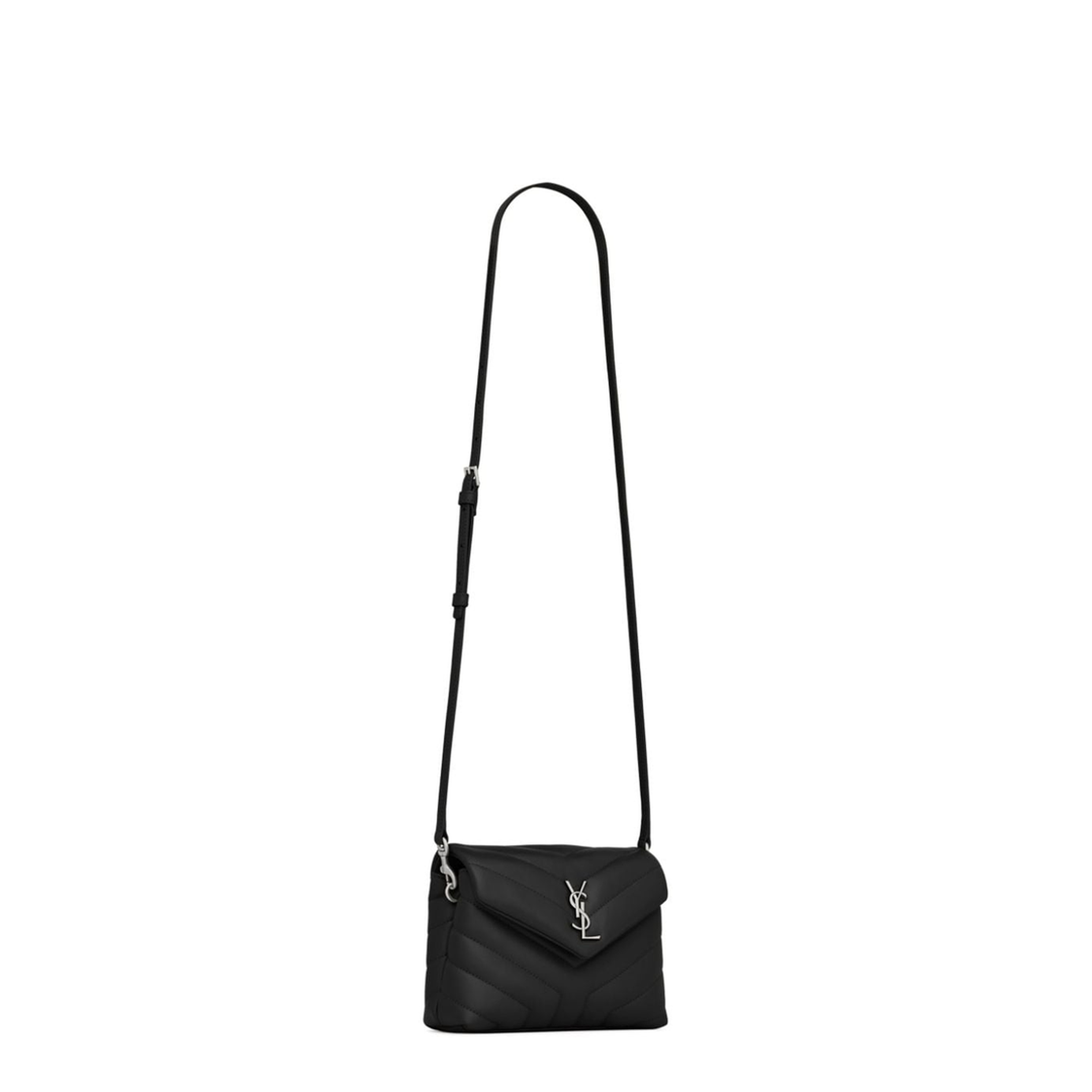 Loulou Mini Lambskin Crossbody Bags - Black - Image 6