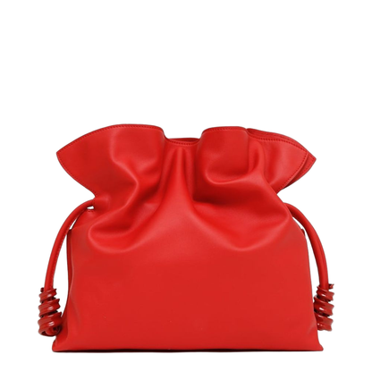 Flamenco Medium Nappa Calfskin Clutch - Scarlet Red - Image 4