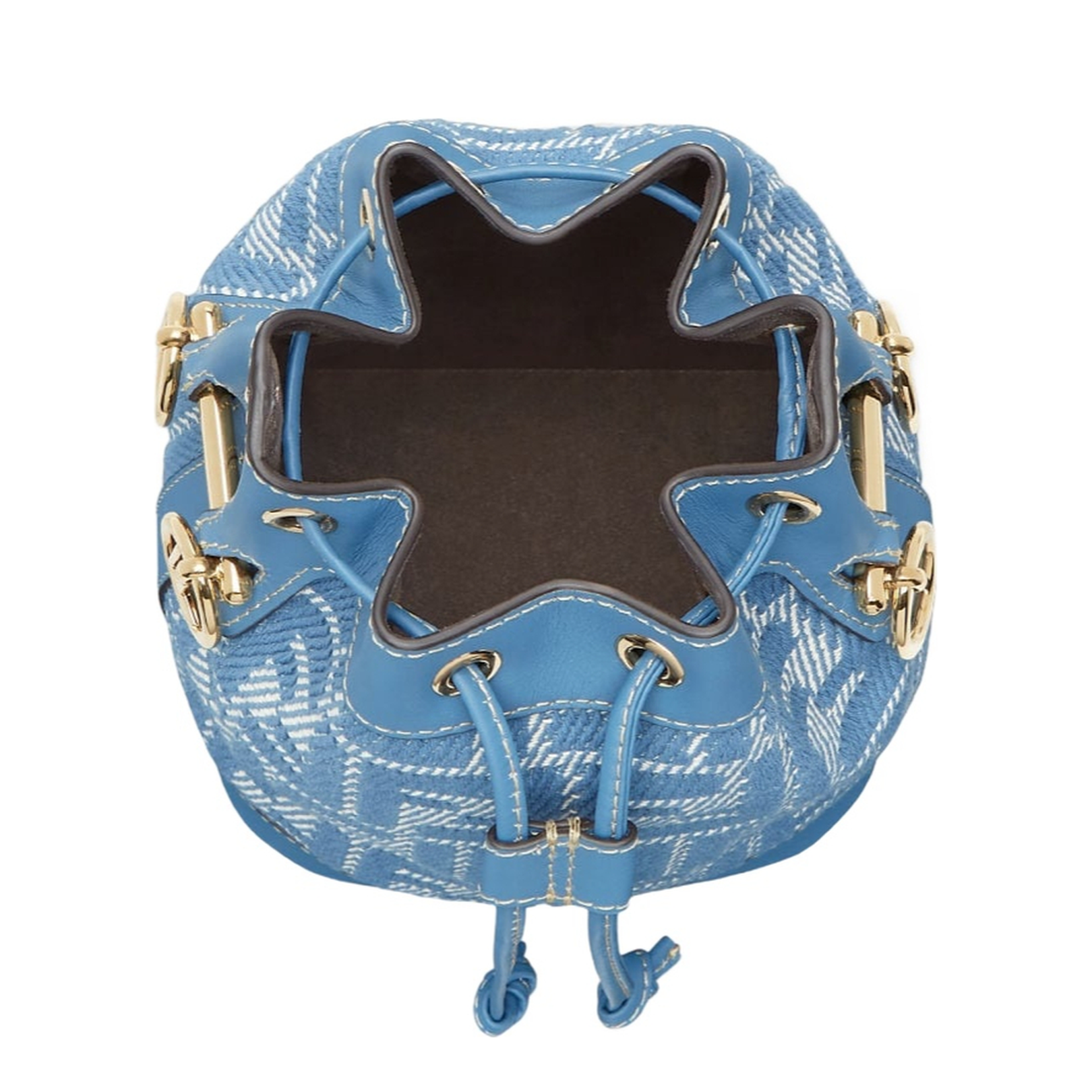 Mon Tresor Leather Bucket Bags - Pastel Blue - Image 5