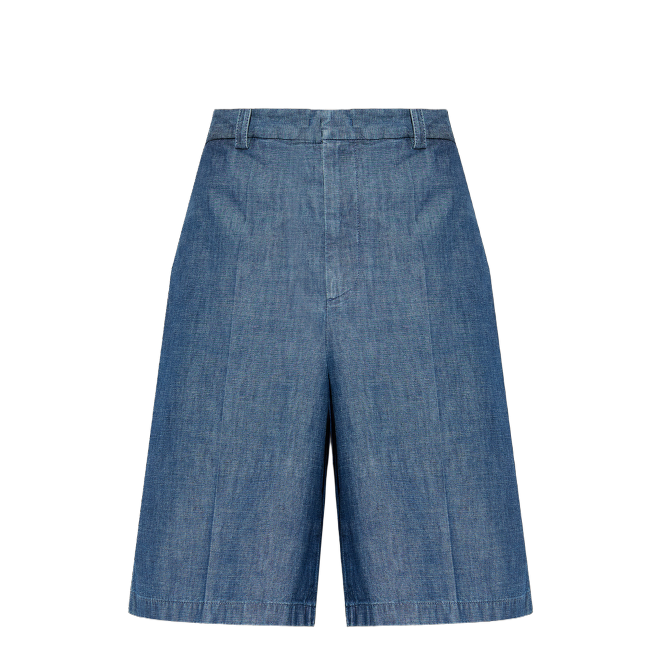 Blue Cotton Bermuda Shorts - Image 1