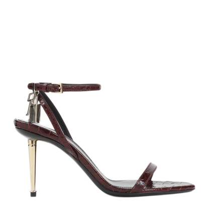 Semi Shiny Printed Python Sandals - Image 3