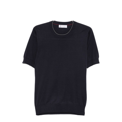 Knitted T-Shirt Blue - Image 1