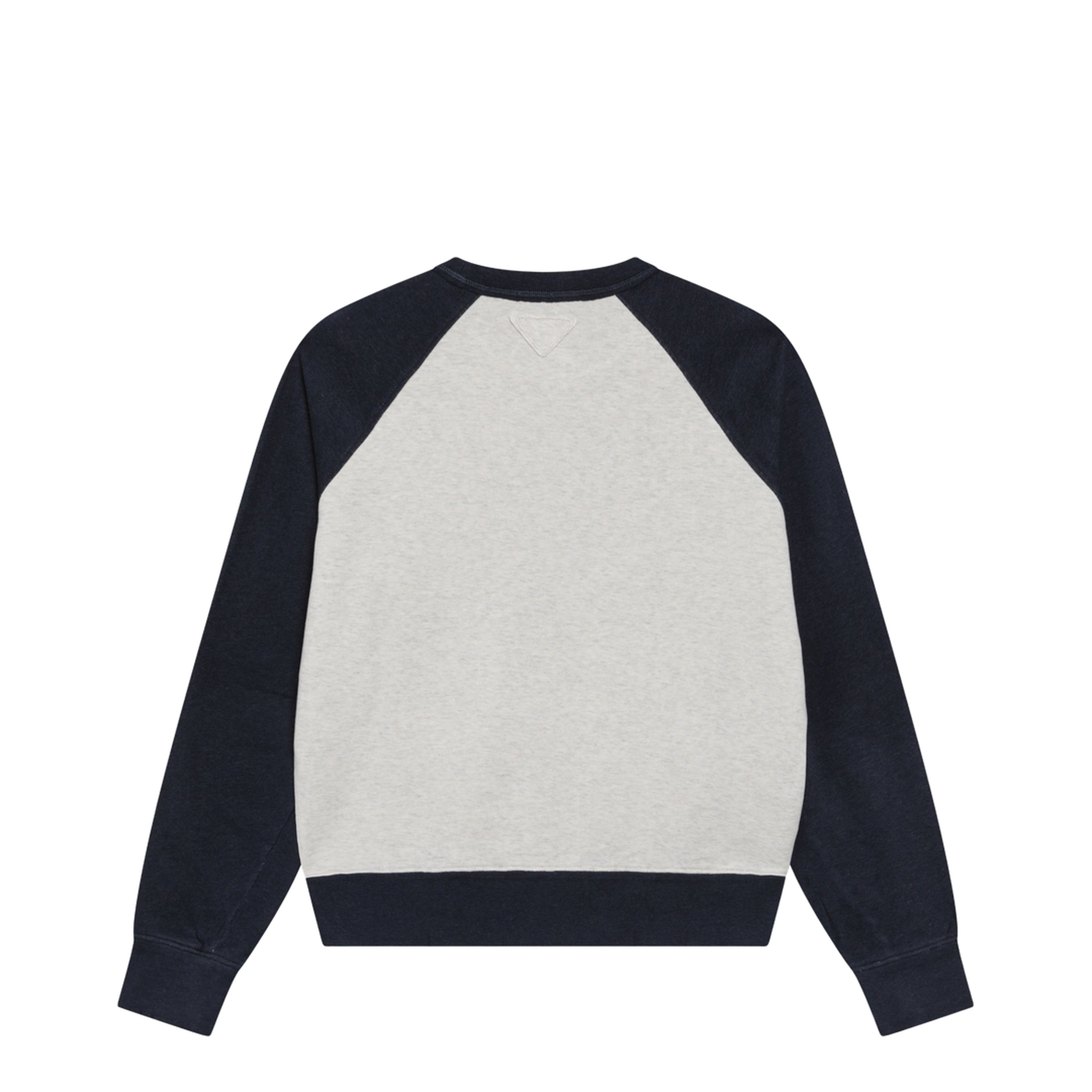 Natural Navy Blue Cotton Crewneck Sweatshirt - Image 2