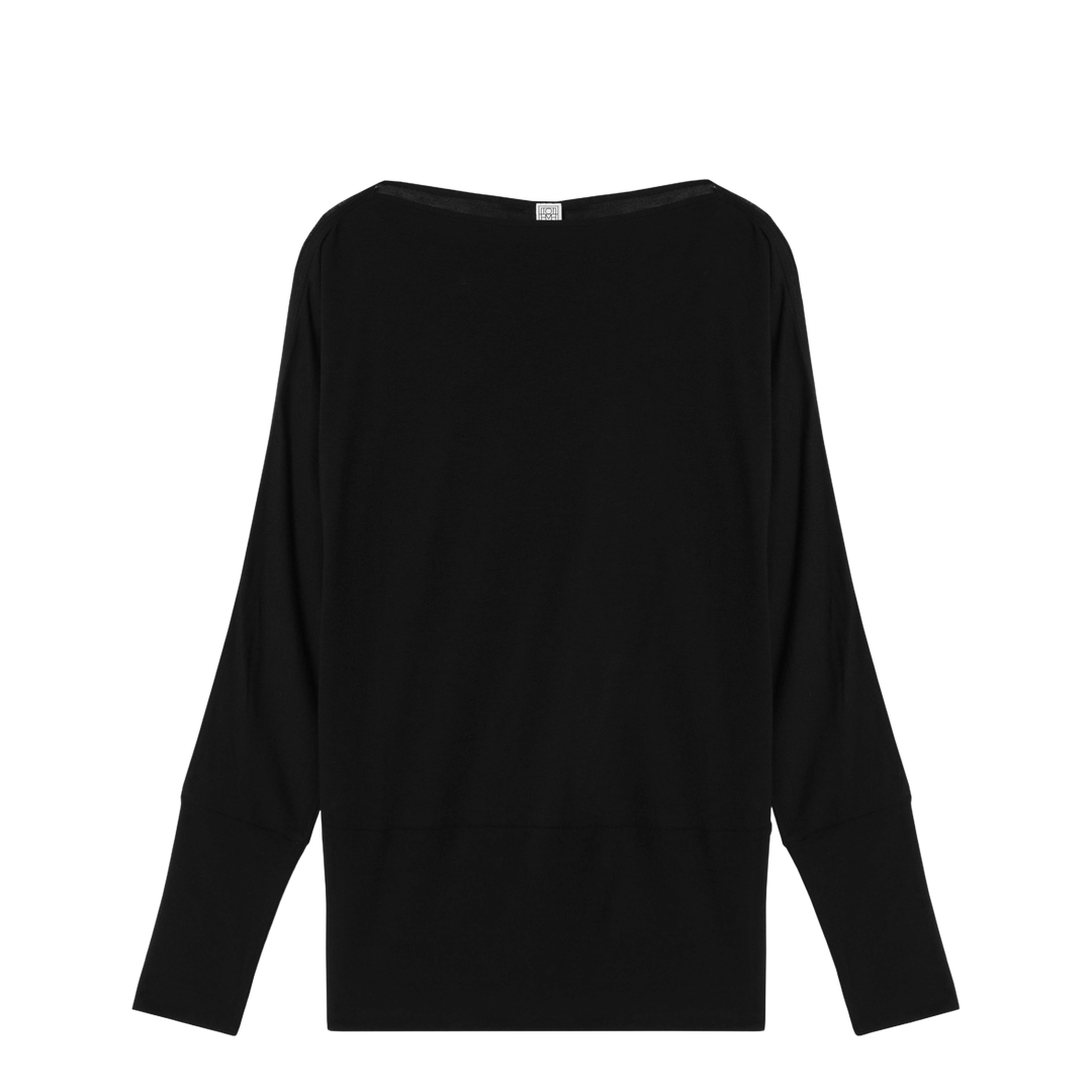 Black Viscose Jersey Top - Image 1