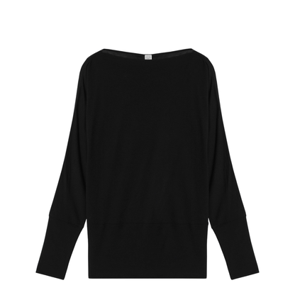 Black Viscose Jersey Top - Image 1