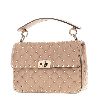 Antique Pink Nappa Leather Medium Rockstud Spike Handbag - Image 2