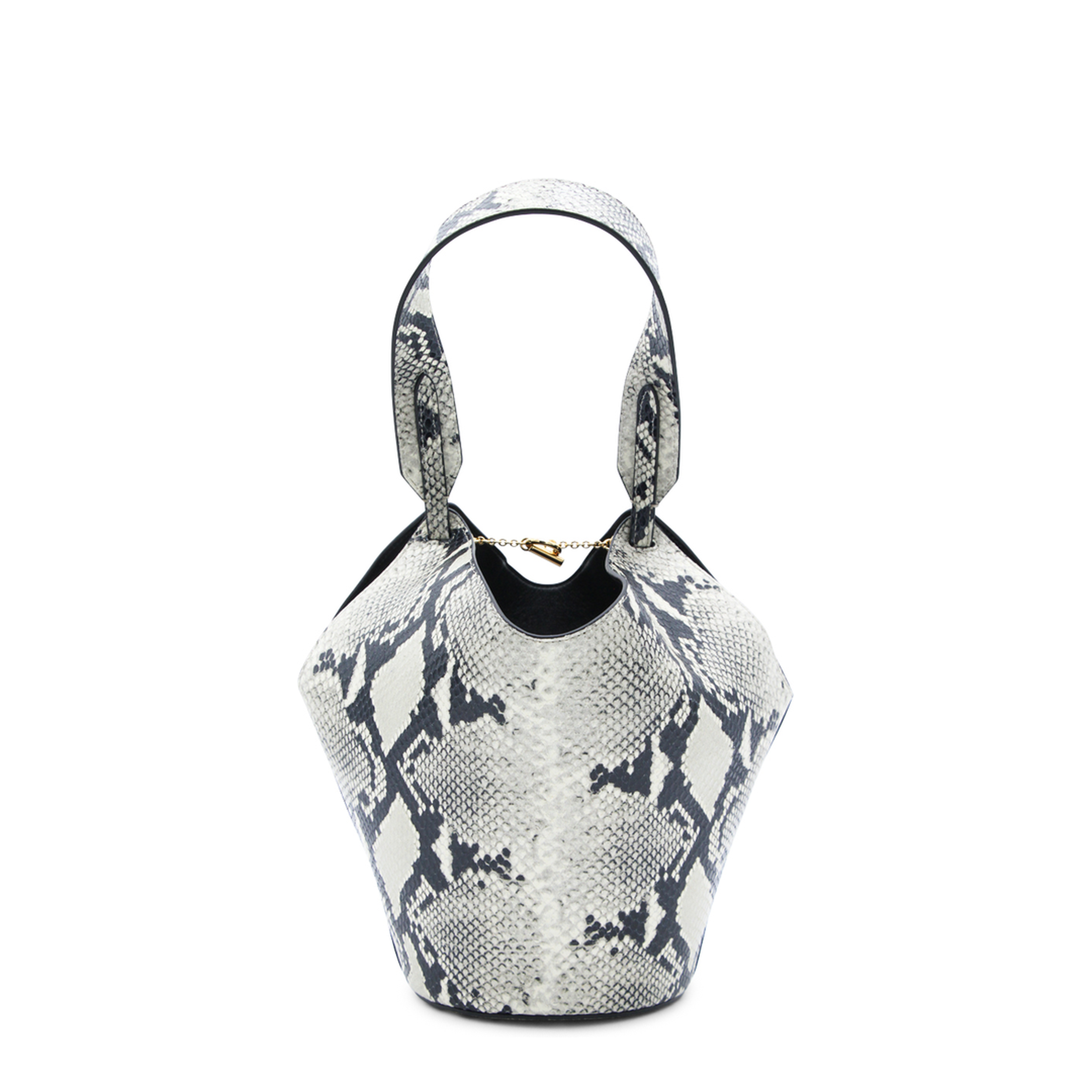 Lotus Mini Python-Embossed Calfskin Tote - Natural - Image 5