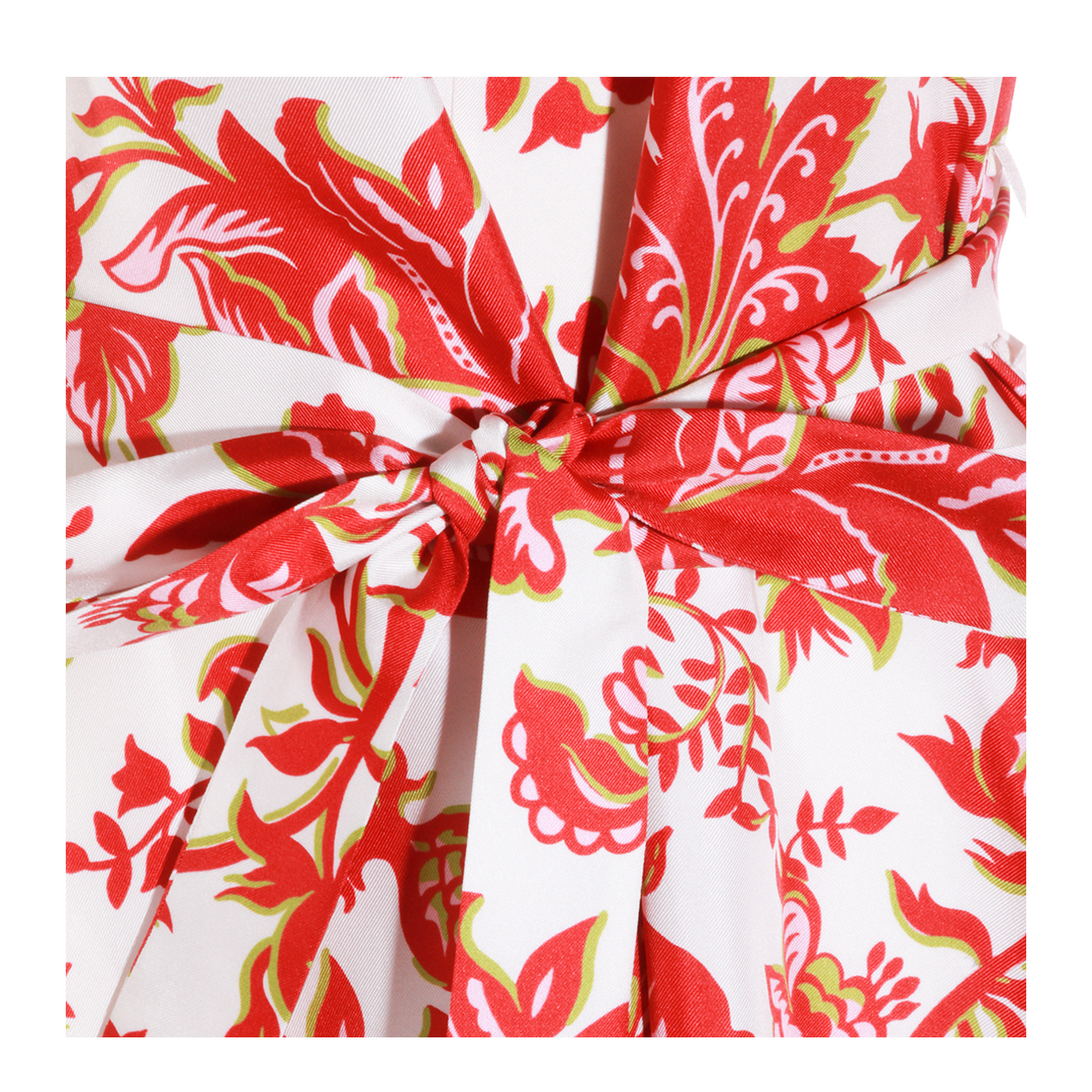 Cotton Mini Dress Red/White - Image 5