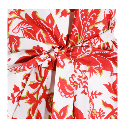 Cotton Mini Dress Red/White - Image 5