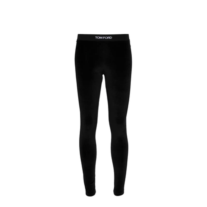 Stretch Lustrous Velour Signature Leggings - Image 1