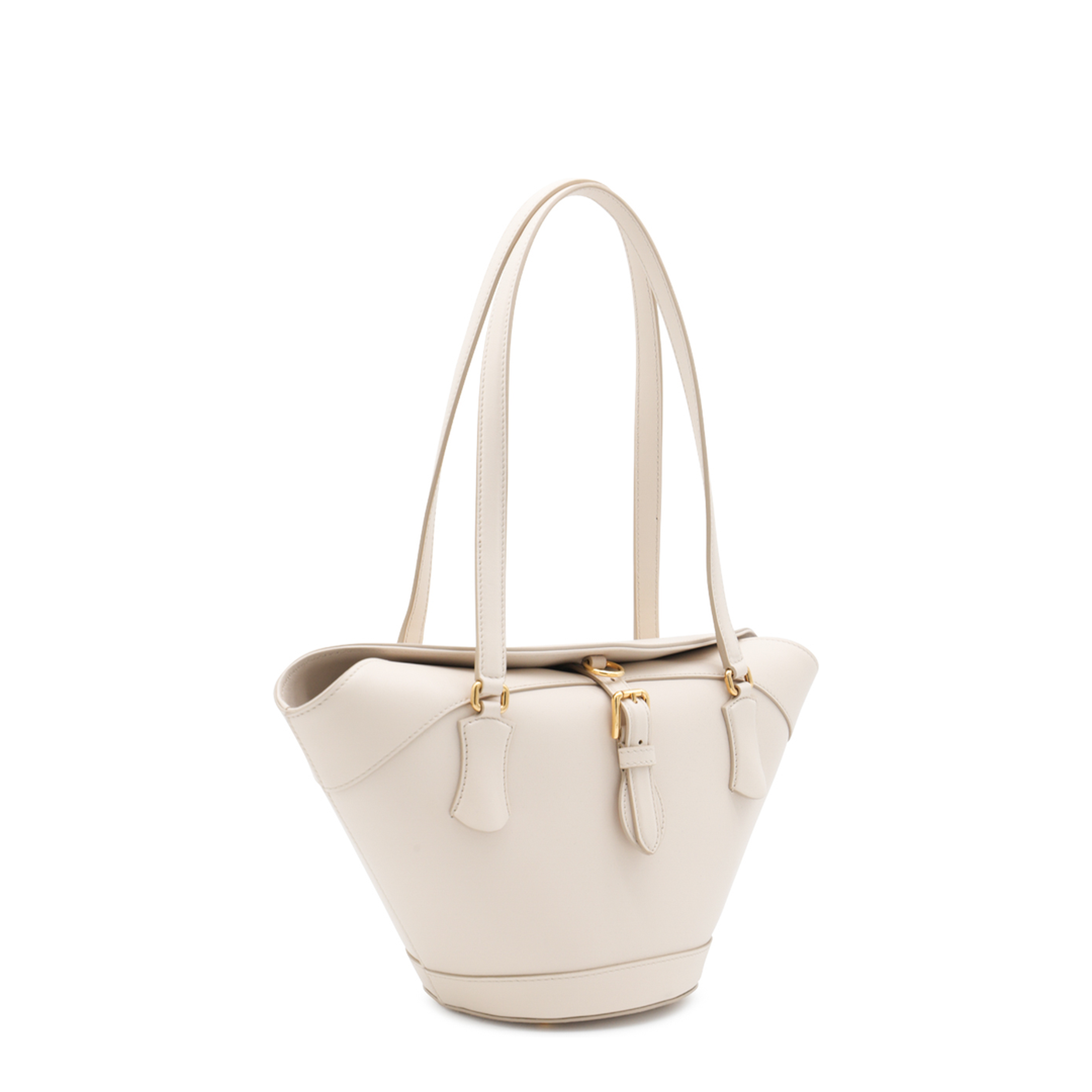 Capri Coffa Calfskin Top-Handle Bag - Avorio - Image 3