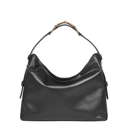 Beatrix Medium Leather Shoulder Bag - Black - Image 1