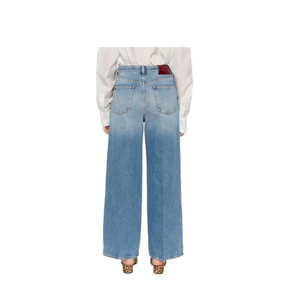 Wide Leg Denim Pants in Light Blue - Image 3