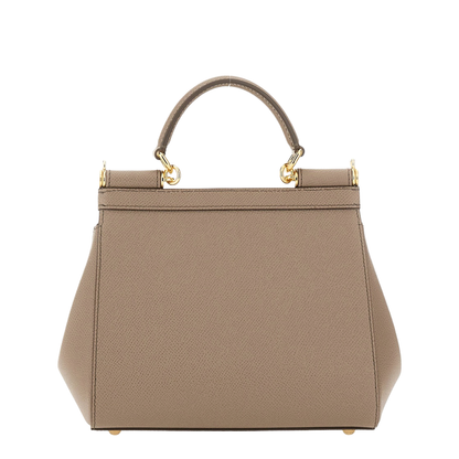 Sicily Medium Calfskin Handbag - Fango - Image 4