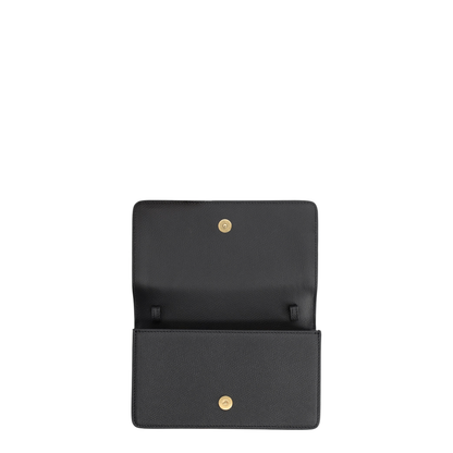 Black Leather VLogo Signature Clutch - Image 4