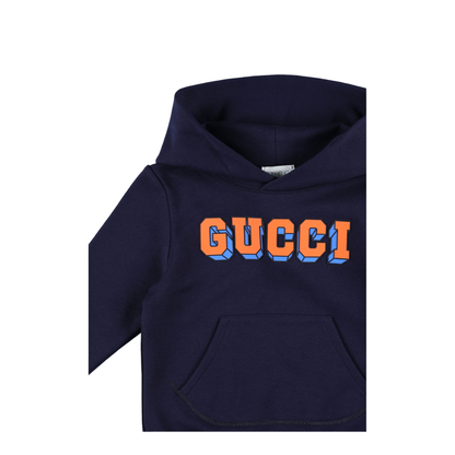 Navy Blue Hoodie with Logo - Image 2