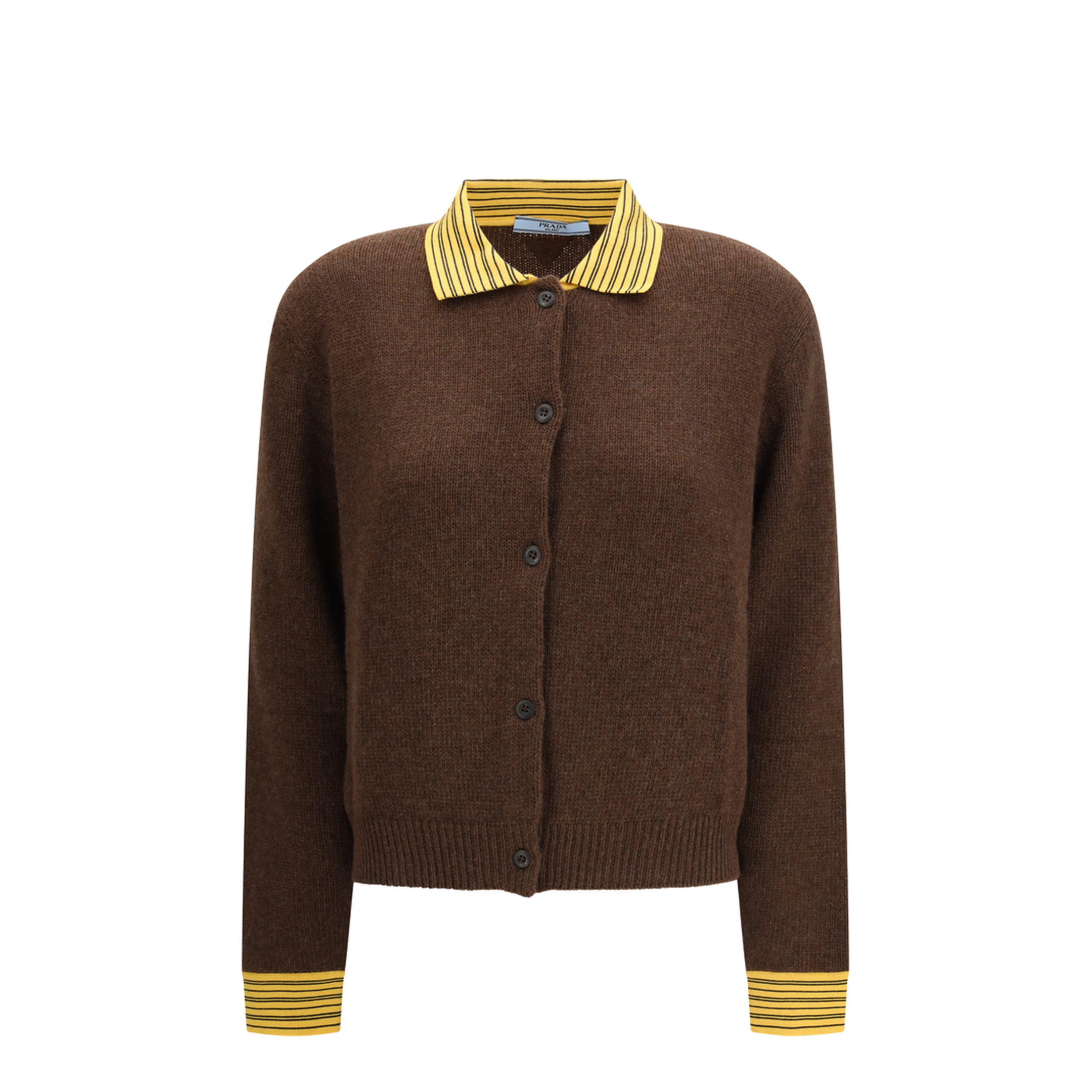 Sweater with a classic collar and front button fastening - Image 1