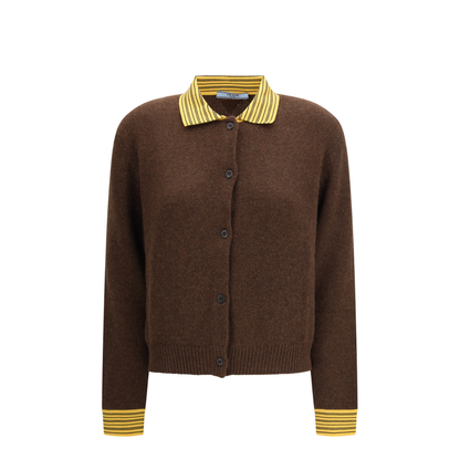 Sweater with a classic collar and front button fastening - Image 1