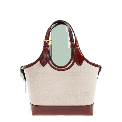 Rivière Canvas Tote - Brown/Beige - Image 3