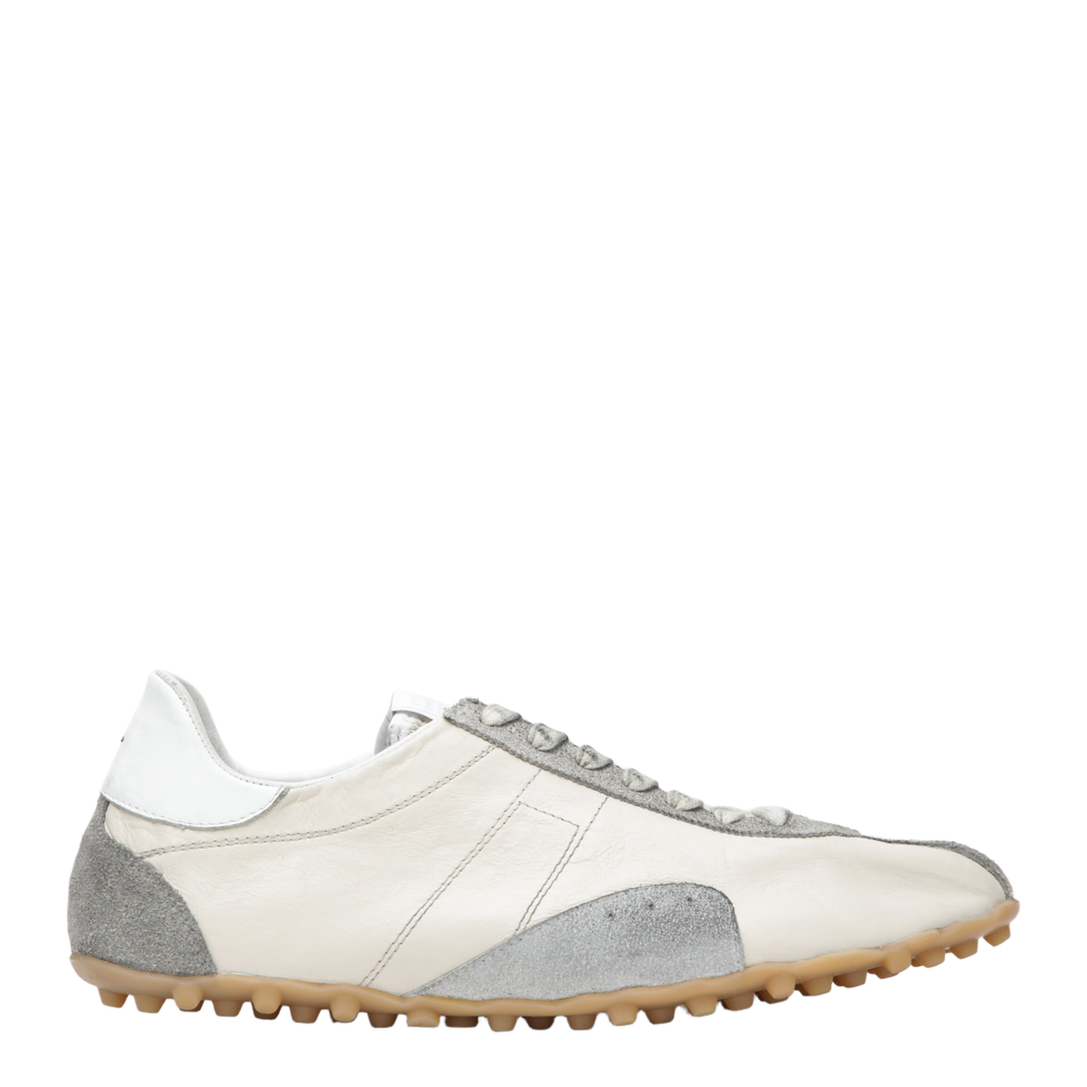 Sprinters Sneakers In Cream Leather And Vintage Suede - Image 1