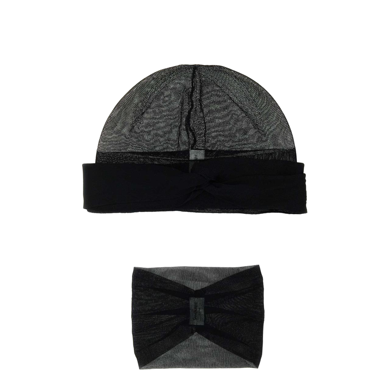 Transparent Knit Hat, Headband and Necklace Set - Image 1