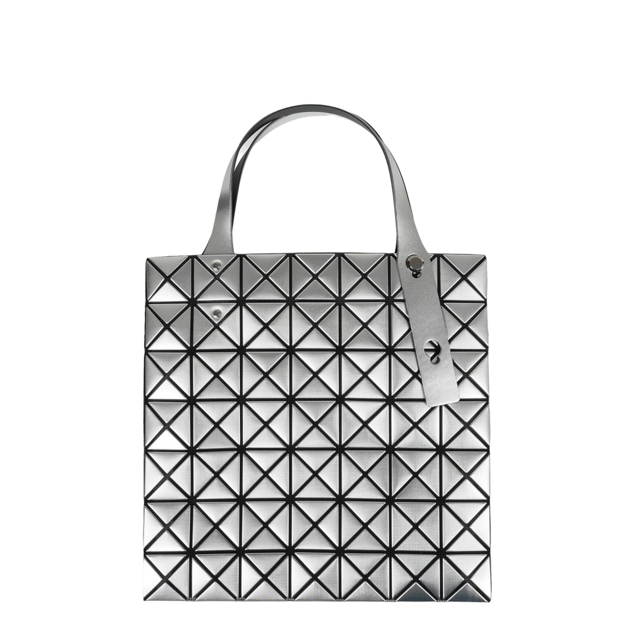 Platinum Polyurethane Tote - Silver - Image 1
