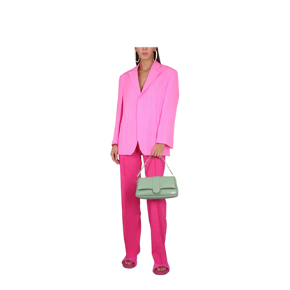 Blazer With Notched Lapel - Pink - Image 2