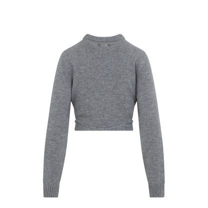 Ruched Crewneck Sweater - Image 2