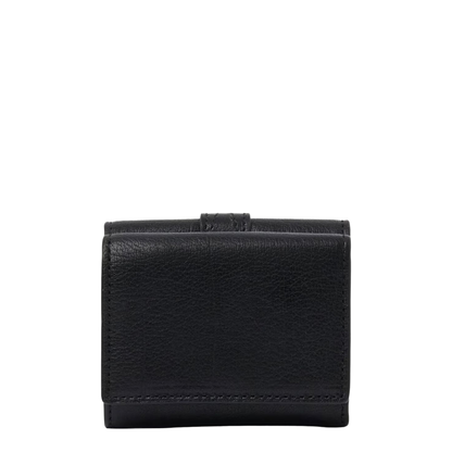 Mini Paddington Tri-Fold Wallet in Grained Buffalo Leather - Black - Image 3
